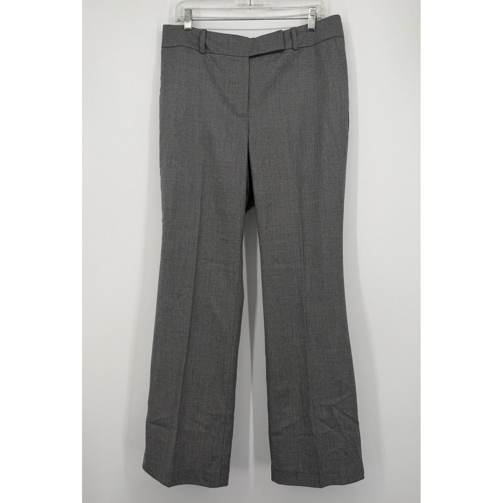 Wicked Cute Ann Taylor  Curvy Trouser Gray Wide Leg Dress Pants Size 12 NWT